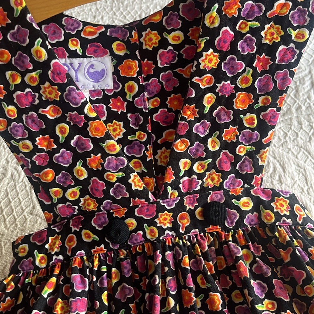 CARY SAN Francisco girls cotton jumper dress-sz 4-made in USA - Picture 2 of 5